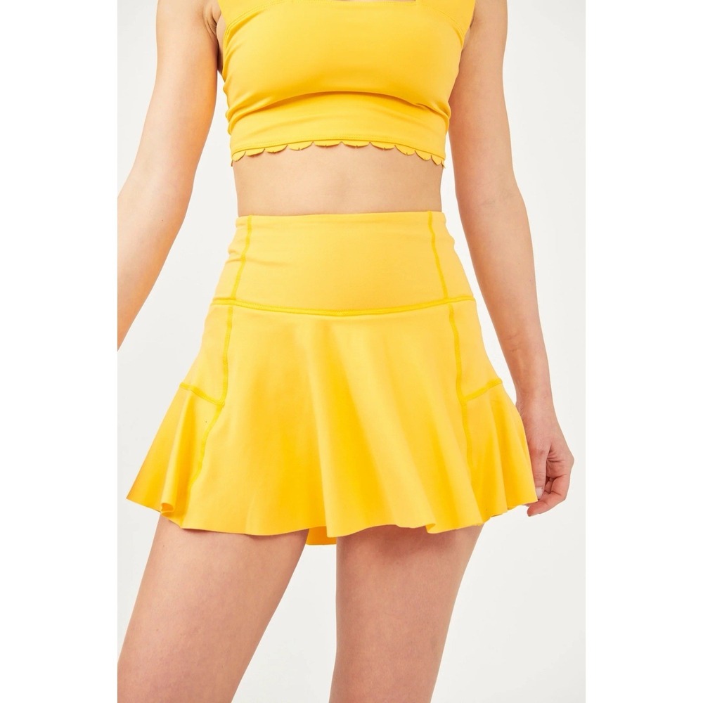 FP Movement by‎ Free People Topspin Skort Yellow Size Small
